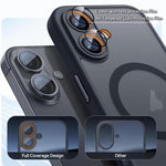 XDcase Skin Feel Custodia magnetica satinata per telefono con pellicola protettiva per obiettivo, For iPhone 17e / 16e, For iPhone 16 Pro Max, For iPhone 16 Pro, For iPhone 16 Plus, For iPhone 16