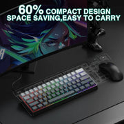 Tastiera cablata AULA WIN60HE Standard Edition a 60 tasti con illuminazione RGB.