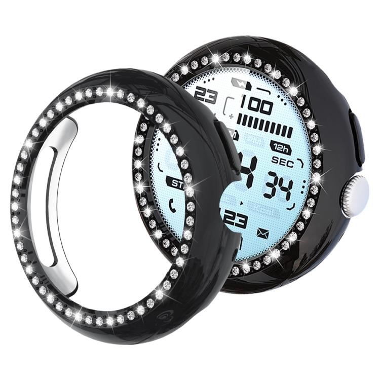 xDfin Single Row Diamond Hollow PC Watch Cover, For Google Pixel Watch 5 41mm, For Google Pixel Watch 5 45mm, For Google Pixel Watch 4 / Watch 3 45mm