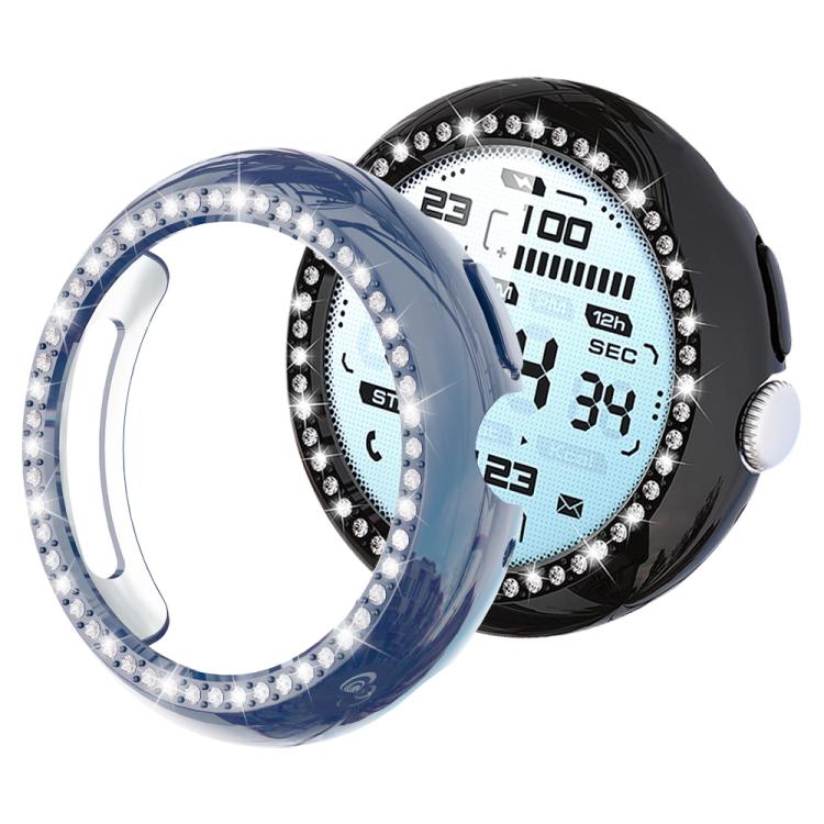 xDfin Single Row Diamond Hollow PC Watch Cover, For Google Pixel Watch 5 41mm, For Google Pixel Watch 5 45mm, For Google Pixel Watch 4 / Watch 3 45mm