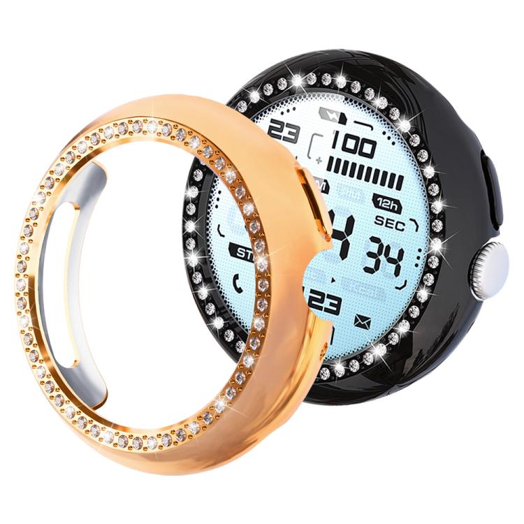 xDfin Single Row Diamond Hollow PC Watch Cover, For Google Pixel Watch 5 41mm, For Google Pixel Watch 5 45mm, For Google Pixel Watch 4 / Watch 3 45mm