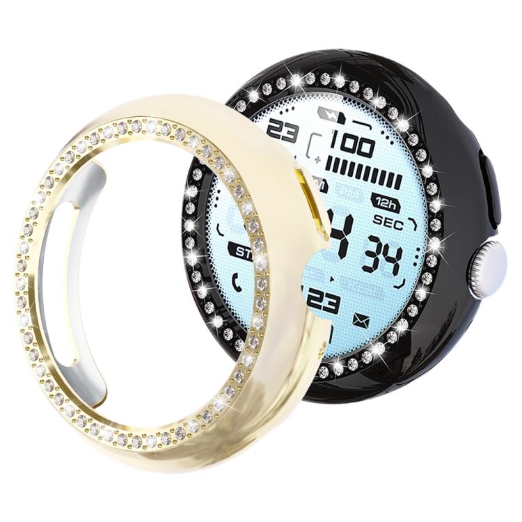 xDfin Single Row Diamond Hollow PC Watch Cover, For Google Pixel Watch 5 41mm, For Google Pixel Watch 5 45mm, For Google Pixel Watch 4 / Watch 3 45mm