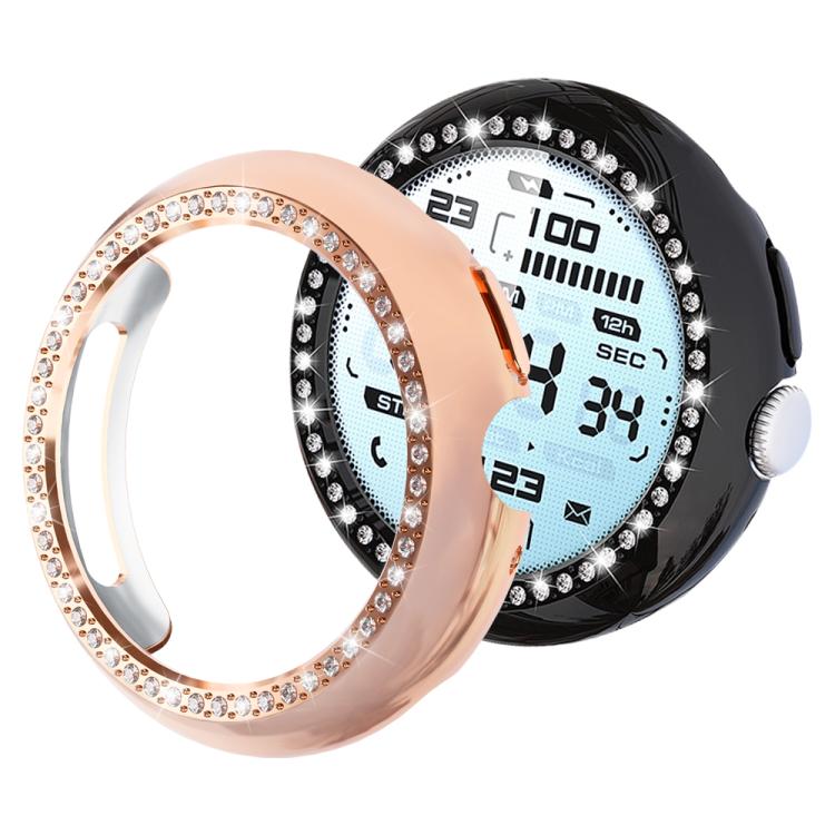 xDfin Single Row Diamond Hollow PC Watch Cover, For Google Pixel Watch 5 41mm, For Google Pixel Watch 5 45mm, For Google Pixel Watch 4 / Watch 3 45mm