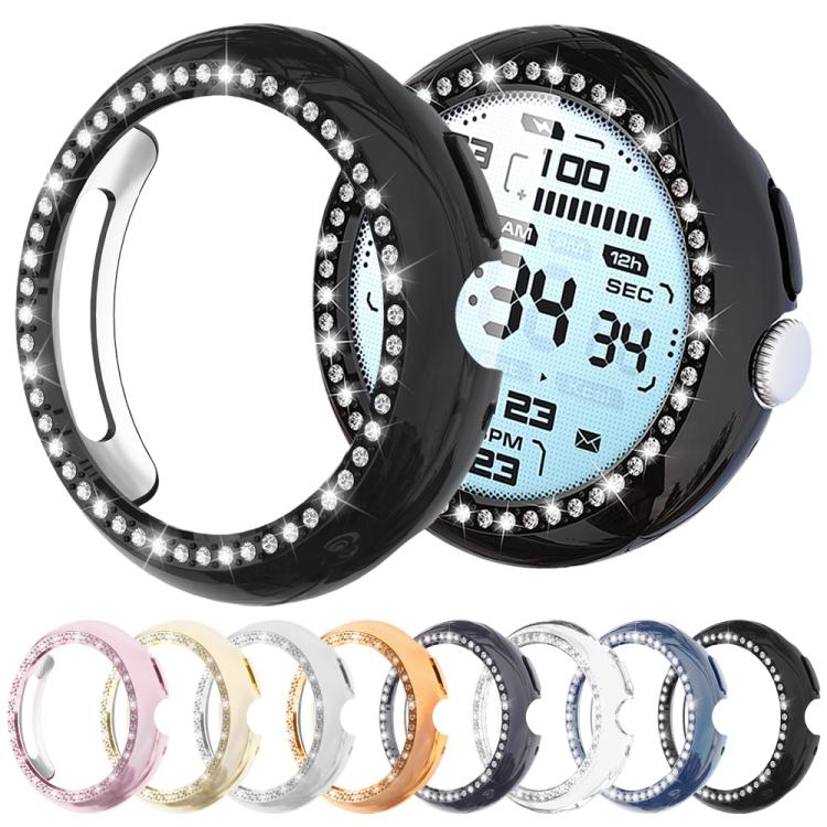 xDfin Single Row Diamond Hollow PC Watch Cover, For Google Pixel Watch 5 41mm, For Google Pixel Watch 5 45mm, For Google Pixel Watch 4 / Watch 3 45mm