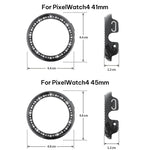 xDfin Single Row Diamond Hollow PC Watch Cover, For Google Pixel Watch 5 41mm, For Google Pixel Watch 5 45mm, For Google Pixel Watch 4 / Watch 3 45mm