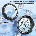 xDfin Single Row Diamond Hollow PC Watch Cover, For Google Pixel Watch 5 41mm, For Google Pixel Watch 5 45mm, For Google Pixel Watch 4 / Watch 3 45mm