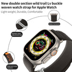 Confezione da 5 cinturini per orologio xDfind a doppia sezione con fibbia in metallo e passante in nylon intrecciato., For Apple Watch 42 / 44 / 45 / 46 / 49mm, For Apple Watch 38 / 40 / 41 / S11 42mm