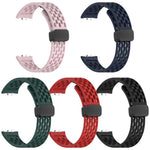 Confezione da 5 cinturini per orologio in silicone nero con fibbia magnetica stile foro xDfind, For Samsung Galaxy Fit3