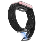 Confezione da 5 cinturini per orologio in silicone nero con fibbia magnetica stile foro xDfind, For Samsung Galaxy Fit3