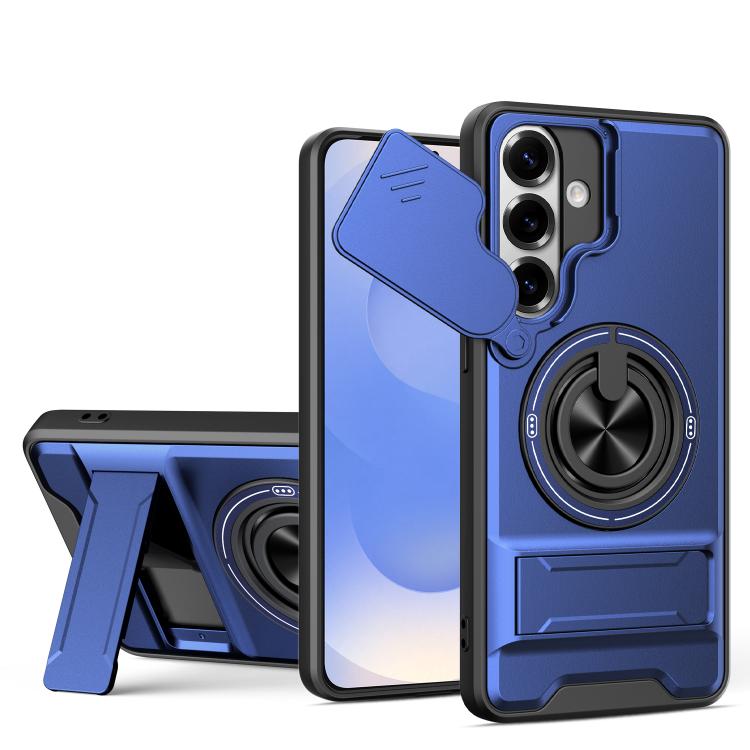 Custodia per telefono multifunzionale magnetica antiurto con finestra scorrevole per obiettivo., For Samsung Galaxy S26+ 5G, For Galaxy S26 Edge 5G, For Samsung Galaxy S26 Ultra 5G, For Samsung Galaxy S26 5G