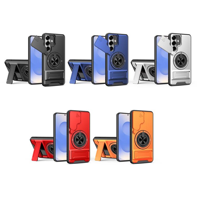 Custodia per telefono multifunzionale magnetica antiurto con finestra scorrevole per obiettivo., For Samsung Galaxy S26+ 5G, For Galaxy S26 Edge 5G, For Samsung Galaxy S26 Ultra 5G, For Samsung Galaxy S26 5G