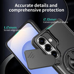 Custodia per telefono multifunzionale magnetica antiurto con finestra scorrevole per obiettivo., For Samsung Galaxy S26+ 5G, For Galaxy S26 Edge 5G, For Samsung Galaxy S26 Ultra 5G, For Samsung Galaxy S26 5G