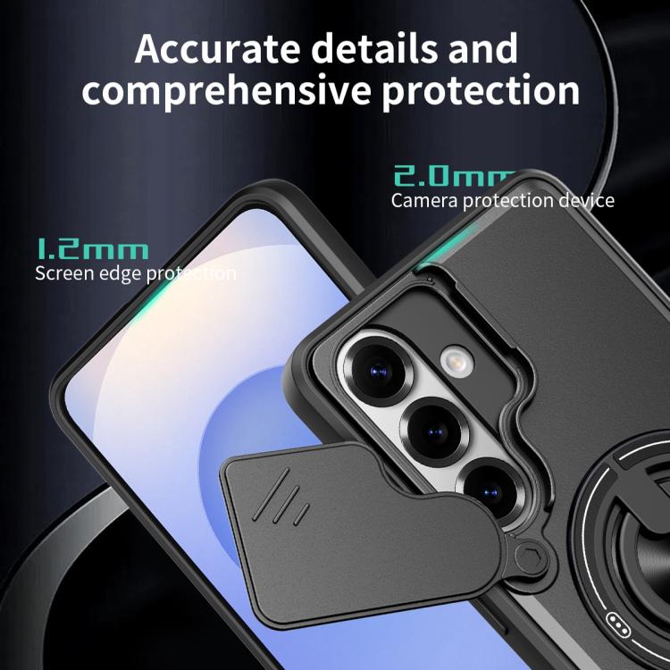 Custodia per telefono multifunzionale magnetica antiurto con finestra scorrevole per obiettivo., For Samsung Galaxy S26+ 5G, For Galaxy S26 Edge 5G, For Samsung Galaxy S26 Ultra 5G, For Samsung Galaxy S26 5G