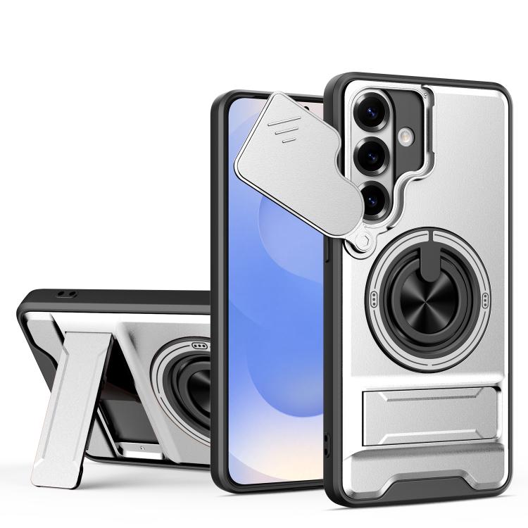 Custodia per telefono multifunzionale magnetica antiurto con finestra scorrevole per obiettivo., For Samsung Galaxy S26+ 5G, For Galaxy S26 Edge 5G, For Samsung Galaxy S26 Ultra 5G, For Samsung Galaxy S26 5G