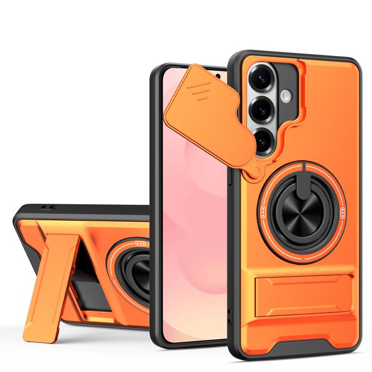 Custodia per telefono multifunzionale magnetica antiurto con finestra scorrevole per obiettivo., For Samsung Galaxy S26+ 5G, For Galaxy S26 Edge 5G, For Samsung Galaxy S26 Ultra 5G, For Samsung Galaxy S26 5G