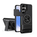 Custodia per telefono multifunzionale magnetica antiurto con finestra scorrevole per obiettivo., For Samsung Galaxy S25 FE 5G, For Samsung Galaxy S25 Edge 5G, For Samsung Galaxy S25 5G, For Samsung Galaxy S25+ 5G