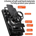 Custodia per telefono multifunzionale magnetica antiurto con finestra scorrevole per obiettivo., For Samsung Galaxy S25 Ultra 5G, For Samsung Galaxy S24 FE 5G, For Samsung Galaxy S24 Ultra 5G, For Galaxy S24 5G