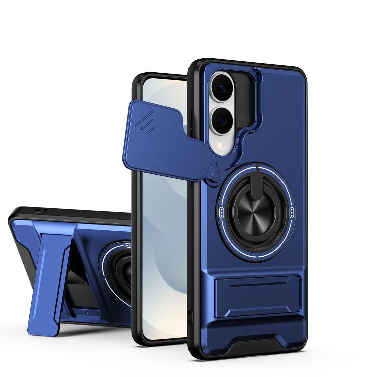 Custodia per telefono multifunzionale magnetica antiurto con finestra scorrevole per obiettivo., For Samsung Galaxy S25 FE 5G, For Samsung Galaxy S25 Edge 5G, For Samsung Galaxy S25 5G, For Samsung Galaxy S25+ 5G