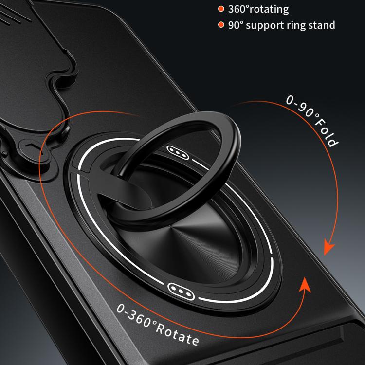 Custodia per telefono multifunzionale magnetica antiurto con finestra scorrevole per obiettivo., For Samsung Galaxy S25 FE 5G, For Samsung Galaxy S25 Edge 5G, For Samsung Galaxy S25 5G, For Samsung Galaxy S25+ 5G