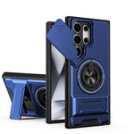 Custodia per telefono multifunzionale magnetica antiurto con finestra scorrevole per obiettivo., For Samsung Galaxy S25 Ultra 5G, For Samsung Galaxy S24 FE 5G, For Samsung Galaxy S24 Ultra 5G, For Galaxy S24 5G