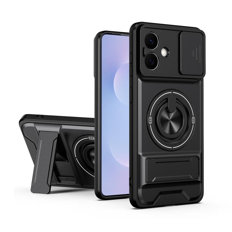 Custodia per telefono multifunzionale magnetica antiurto con finestra scorrevole per obiettivo., For Samsung Galaxy S26+ 5G, For Galaxy S26 Edge 5G, For Samsung Galaxy S26 Ultra 5G, For Samsung Galaxy S26 5G