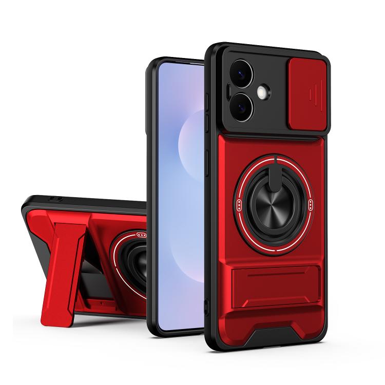 Custodia per telefono multifunzionale magnetica antiurto con finestra scorrevole per obiettivo., For Samsung Galaxy S26+ 5G, For Galaxy S26 Edge 5G, For Samsung Galaxy S26 Ultra 5G, For Samsung Galaxy S26 5G