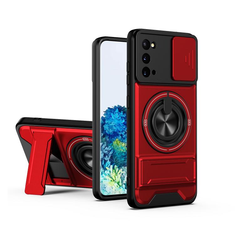 Custodia per telefono multifunzionale magnetica antiurto con finestra scorrevole per obiettivo., For Galaxy S21+ 5G, For Galaxy S20 FE 5G, For Galaxy S20 Ultra 5G, For Galaxy S20 5G