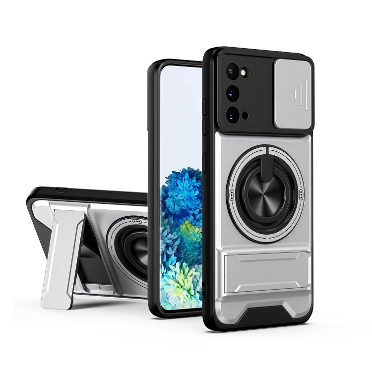 Custodia per telefono multifunzionale magnetica antiurto con finestra scorrevole per obiettivo., For Galaxy S21+ 5G, For Galaxy S20 FE 5G, For Galaxy S20 Ultra 5G, For Galaxy S20 5G