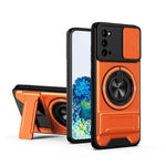 Custodia per telefono multifunzionale magnetica antiurto con finestra scorrevole per obiettivo., For Galaxy S21+ 5G, For Galaxy S20 FE 5G, For Galaxy S20 Ultra 5G, For Galaxy S20 5G