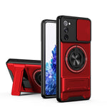 Custodia per telefono multifunzionale magnetica antiurto con finestra scorrevole per obiettivo., For Galaxy S21+ 5G, For Galaxy S20 FE 5G, For Galaxy S20 Ultra 5G, For Galaxy S20 5G