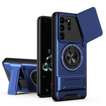 Custodia per telefono multifunzionale magnetica antiurto con finestra scorrevole per obiettivo., For Galaxy S21+ 5G, For Galaxy S20 FE 5G, For Galaxy S20 Ultra 5G, For Galaxy S20 5G
