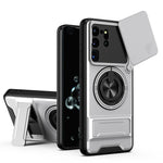 Custodia per telefono multifunzionale magnetica antiurto con finestra scorrevole per obiettivo., For Galaxy S21+ 5G, For Galaxy S20 FE 5G, For Galaxy S20 Ultra 5G, For Galaxy S20 5G