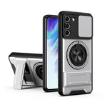 Custodia per telefono multifunzionale magnetica antiurto con finestra scorrevole per obiettivo., For Galaxy S22+ 5G, For Galaxy S22 5G, For Galaxy S21 FE 5G, For Galaxy S21 5G
