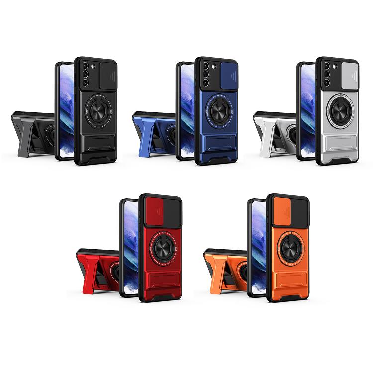 Custodia per telefono multifunzionale magnetica antiurto con finestra scorrevole per obiettivo., For Galaxy S21+ 5G, For Galaxy S20 FE 5G, For Galaxy S20 Ultra 5G, For Galaxy S20 5G