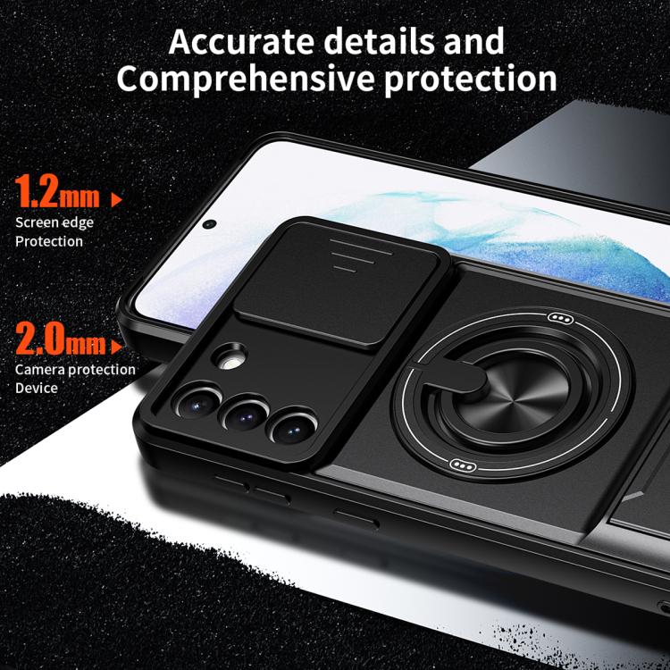 Custodia per telefono multifunzionale magnetica antiurto con finestra scorrevole per obiettivo., For Galaxy S21+ 5G, For Galaxy S20 FE 5G, For Galaxy S20 Ultra 5G, For Galaxy S20 5G