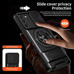 Custodia per telefono multifunzionale magnetica antiurto con finestra scorrevole per obiettivo., For Galaxy S21+ 5G, For Galaxy S20 FE 5G, For Galaxy S20 Ultra 5G, For Galaxy S20 5G