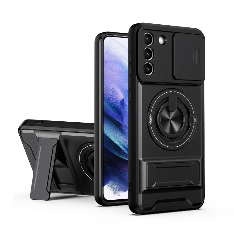 Custodia per telefono multifunzionale magnetica antiurto con finestra scorrevole per obiettivo., For Galaxy S21+ 5G, For Galaxy S20 FE 5G, For Galaxy S20 Ultra 5G, For Galaxy S20 5G