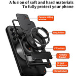 Custodia per telefono multifunzionale magnetica antiurto con finestra scorrevole per obiettivo., For Galaxy S22+ 5G, For Galaxy S22 5G, For Galaxy S21 FE 5G, For Galaxy S21 5G