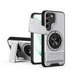 Custodia per telefono multifunzionale magnetica antiurto con finestra scorrevole per obiettivo., For Galaxy S22+ 5G, For Galaxy S22 5G, For Galaxy S21 FE 5G, For Galaxy S21 5G