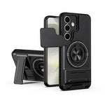 Custodia per telefono multifunzionale magnetica antiurto con finestra scorrevole per obiettivo., For Samsung Galaxy S25 Ultra 5G, For Samsung Galaxy S24 FE 5G, For Samsung Galaxy S24 Ultra 5G, For Galaxy S24 5G