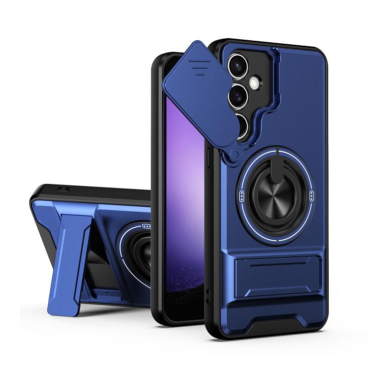 Custodia per telefono multifunzionale magnetica antiurto con finestra scorrevole per obiettivo., For Galaxy S23 FE 5G, For Samsung Galaxy S23 Ultra 5G, For Galaxy S23+ 5G, For Galaxy S23 5G