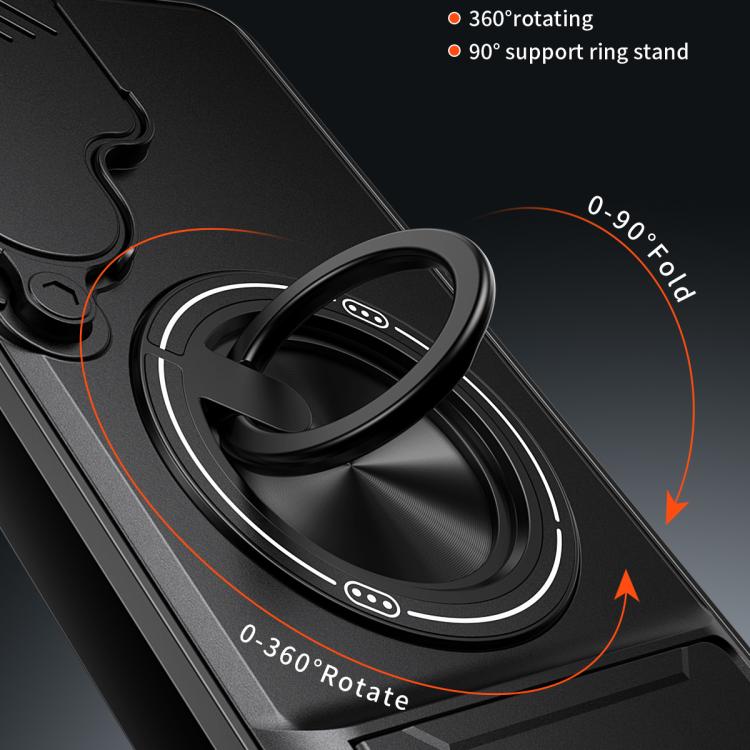 Custodia per telefono multifunzionale magnetica antiurto con finestra scorrevole per obiettivo., For Galaxy S23 FE 5G, For Samsung Galaxy S23 Ultra 5G, For Galaxy S23+ 5G, For Galaxy S23 5G