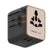 Caricabatterie rapido doppio GaN MOMAX 1-World UA27 PD da 35 W con doppia alimentazione CA., UA27