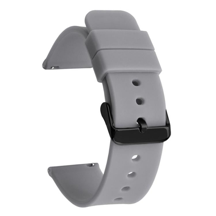 Cinturino per orologio impermeabile in silicone tinta unita con fibbia ad ardiglione nera in acciaio inossidabile xDfind, 14mm, 15mm