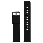 Cinturino per orologio impermeabile in silicone tinta unita con fibbia ad ardiglione nera in acciaio inossidabile xDfind, 16mm