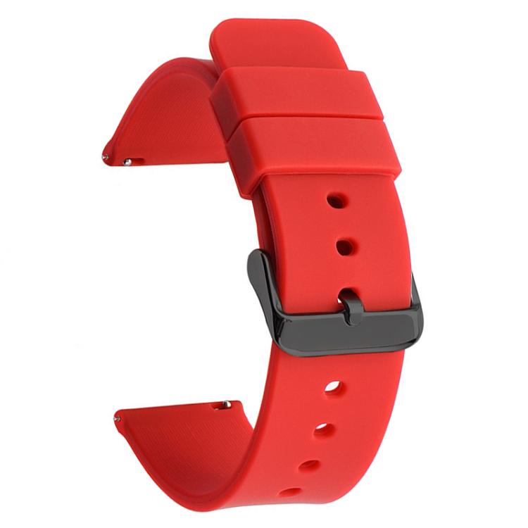 Cinturino per orologio impermeabile in silicone tinta unita con fibbia ad ardiglione nera in acciaio inossidabile xDfind, 16mm