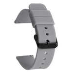 Cinturino per orologio impermeabile in silicone tinta unita con fibbia ad ardiglione nera in acciaio inossidabile xDfind, 16mm