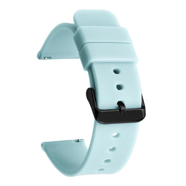Cinturino per orologio impermeabile in silicone tinta unita con fibbia ad ardiglione nera in acciaio inossidabile xDfind, 16mm
