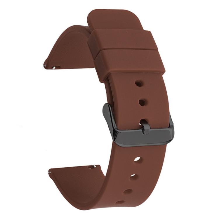 Cinturino per orologio impermeabile in silicone tinta unita con fibbia ad ardiglione nera in acciaio inossidabile xDfind, 18mm