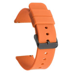 Cinturino per orologio impermeabile in silicone tinta unita con fibbia ad ardiglione nera in acciaio inossidabile xDfind, 18mm